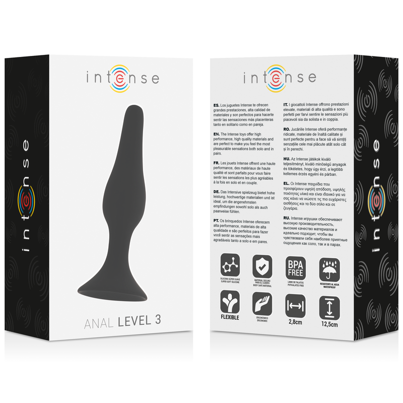 INTENSO - ANAL NIVEL 3 12.5CM NEGRO