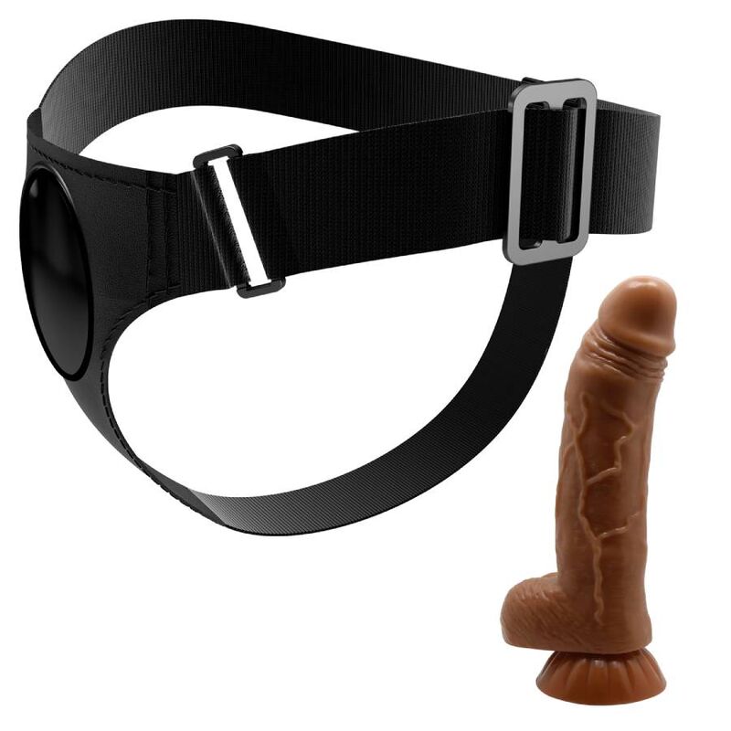 PRETTY LOVE - BRAGUITAS ARNÉS UNIVERSAL CON DILDO MICHEAL 20 CM NEGRO