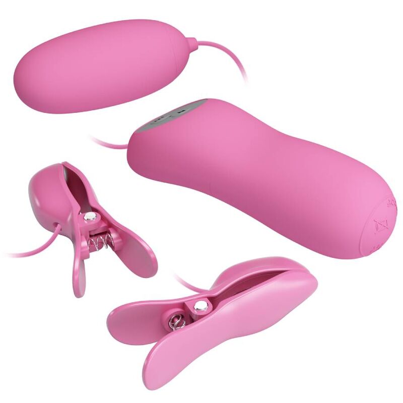 PRETTY LOVE - TWEEZERS WITH VIBRATION AND ELECTROSHOCK PINK