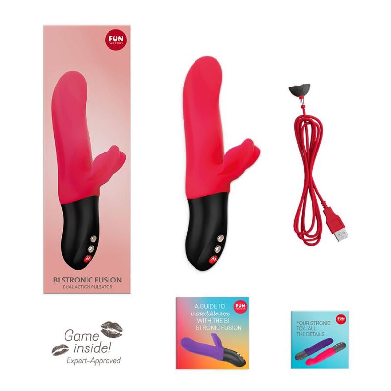 FUN FACTORY - BI STRONIC FUSION DOBLE PULSADOR INDIA ROJO