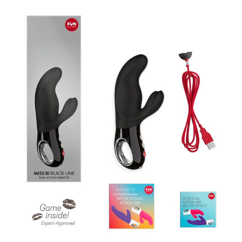 FUN FACTORY - VIBRATEUR MISS BI RABBIT LIGNE NOIRE