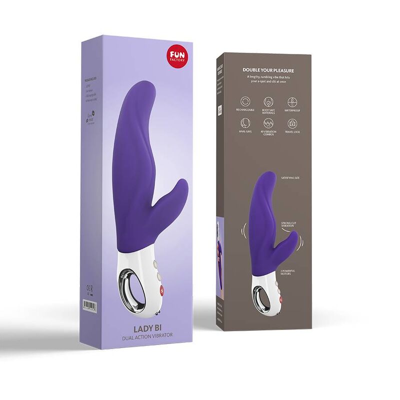 FUN FACTORY - DOBLE VIBRADOR LADY BI MORADO