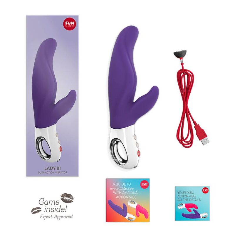 FUN FACTORY - DOBLE VIBRADOR LADY BI MORADO