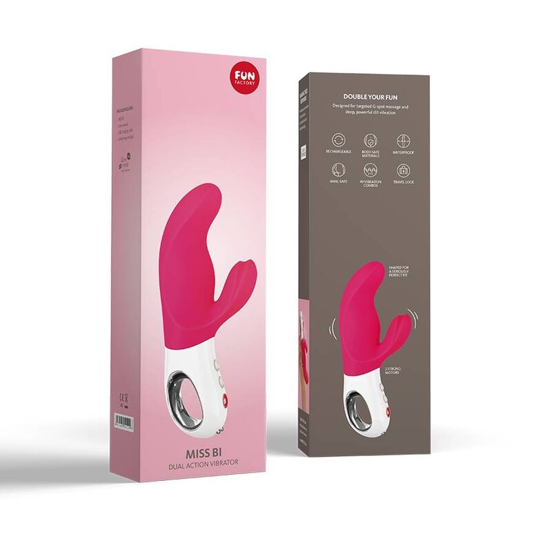 FUN FACTORY - MISS BI DUAL VIBRADOR ROSA BLANCO