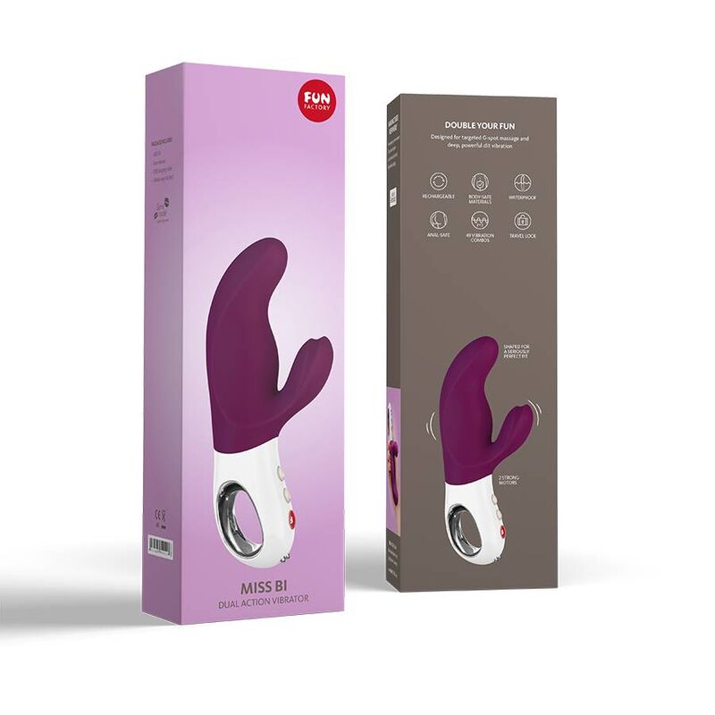 FUN FACTORY - MISS BI DUAL VIBRATEUR RAISIN BLANC