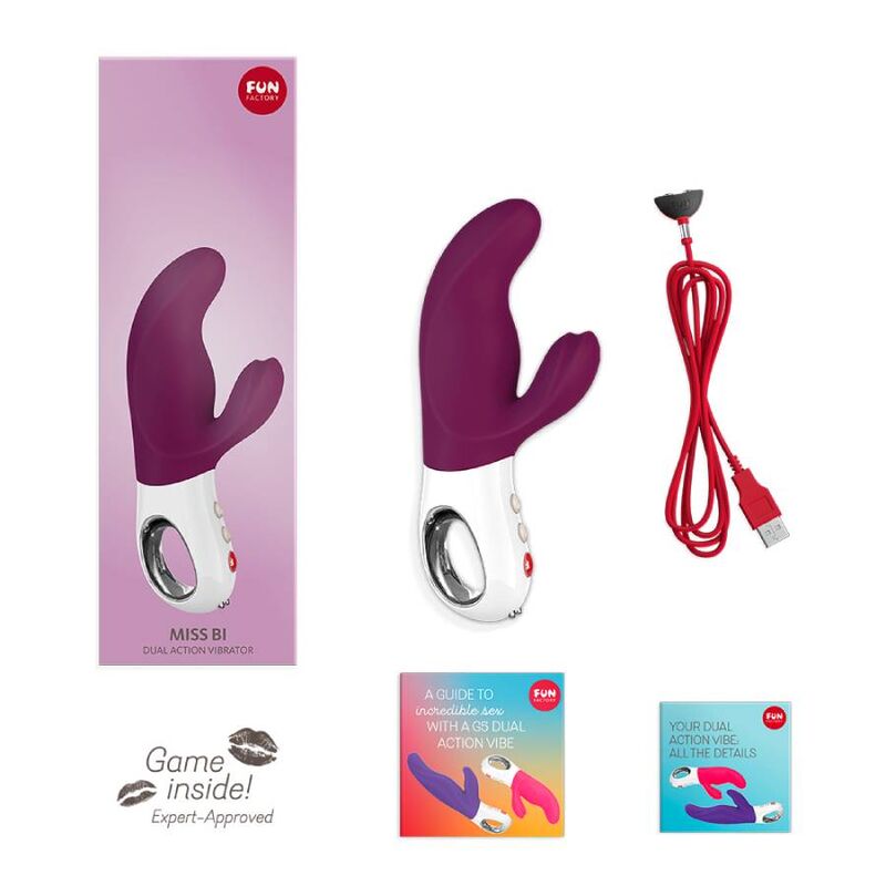 FUN FACTORY - MISS BI DUAL VIBRADOR UVA BLANCA