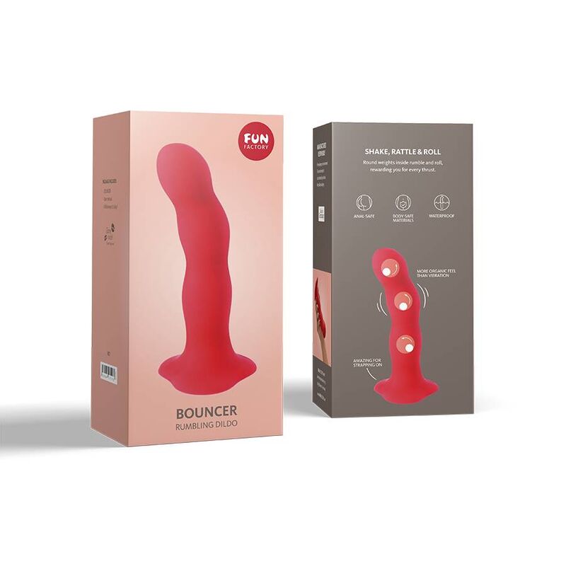 FUN FACTORY - RED BOUNCER SHAKE DILDO