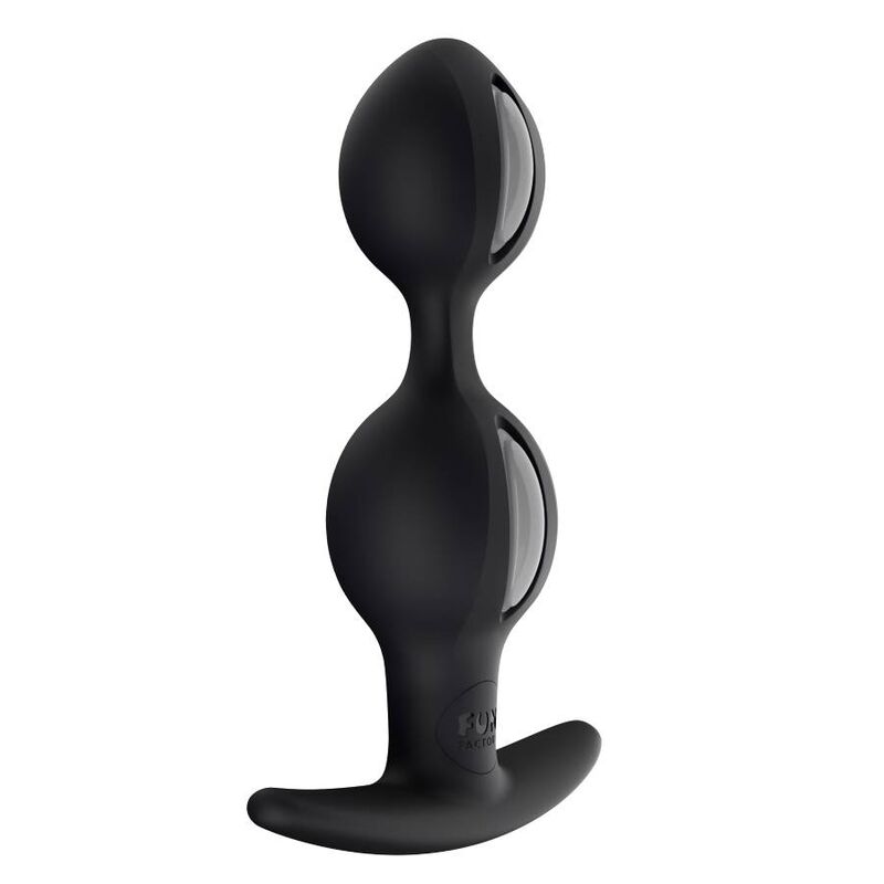 FUN FACTORY - B BALLS DUO ANAL PLUG WITH MOTION GRAY BLACK