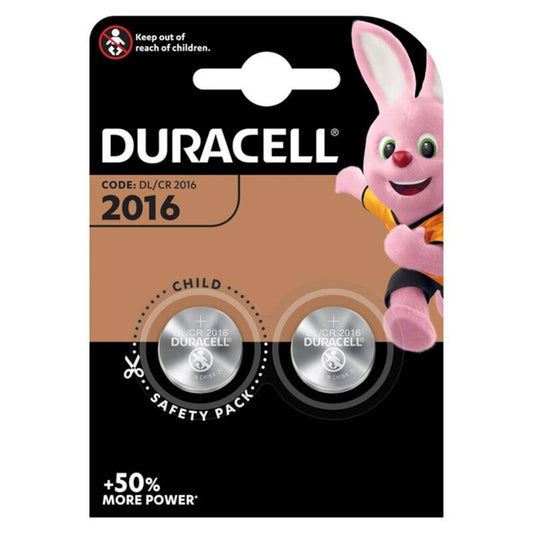 DURACELL - LITIO CR2016 3V 2 UNIT BUTTON BATTERY