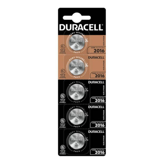 DURACELL - LITIO CR2016 3V 5 UNIT BUTTON BATTERY