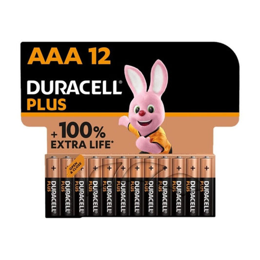 DURACELL - ALKALINE BATTERY PLUS POWER 100 AAA LR03 12 UNIT?