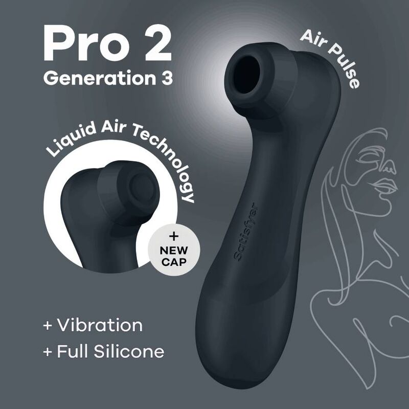 SATISFYER - PRO 2 GENERACIÓN 3 TECNOLOGÍA AIRE LIQUIDO VINO TINTO