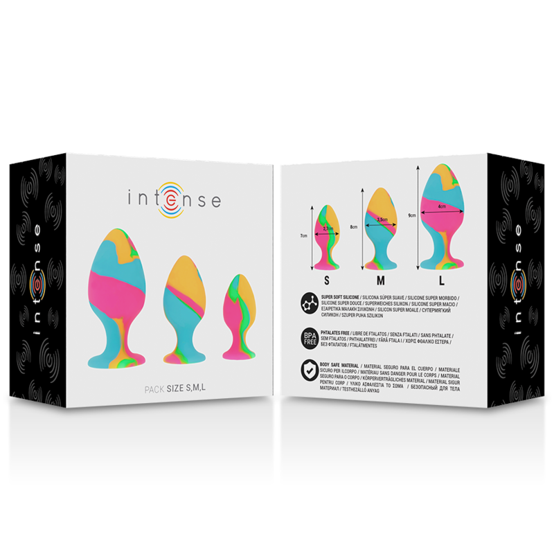 INTENSE - SET DE TAPONES DE SILICONA MULTICOLOR