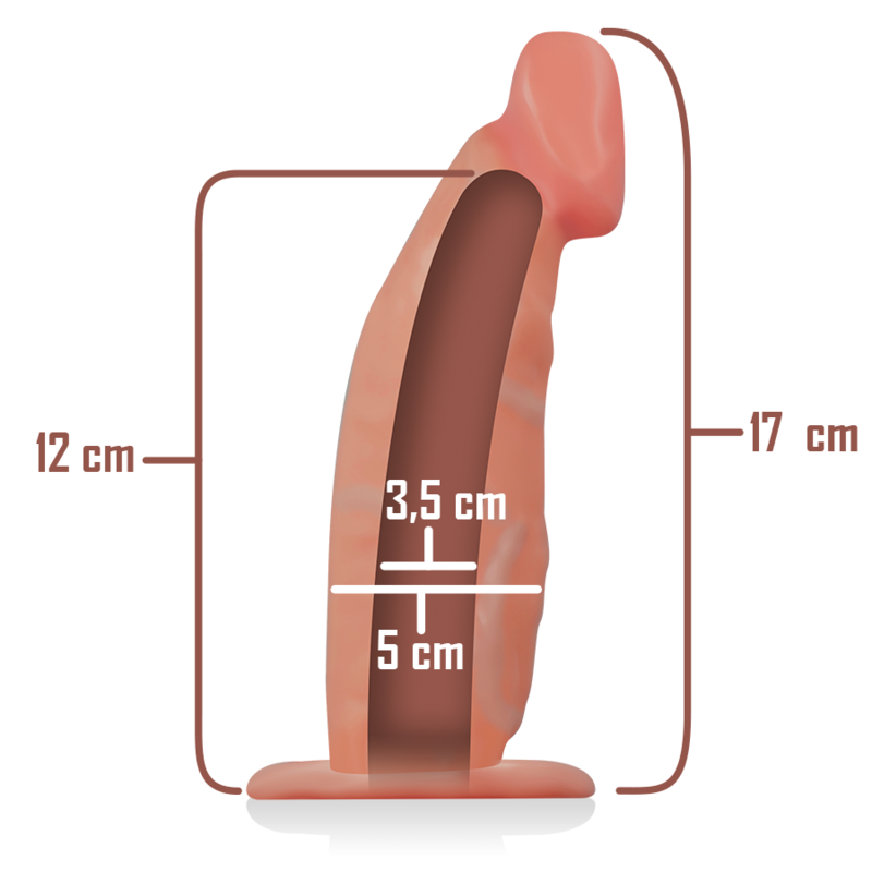 INTENSE - HARNAIS CREUX AVEC GODE 18 X 3,5 CM