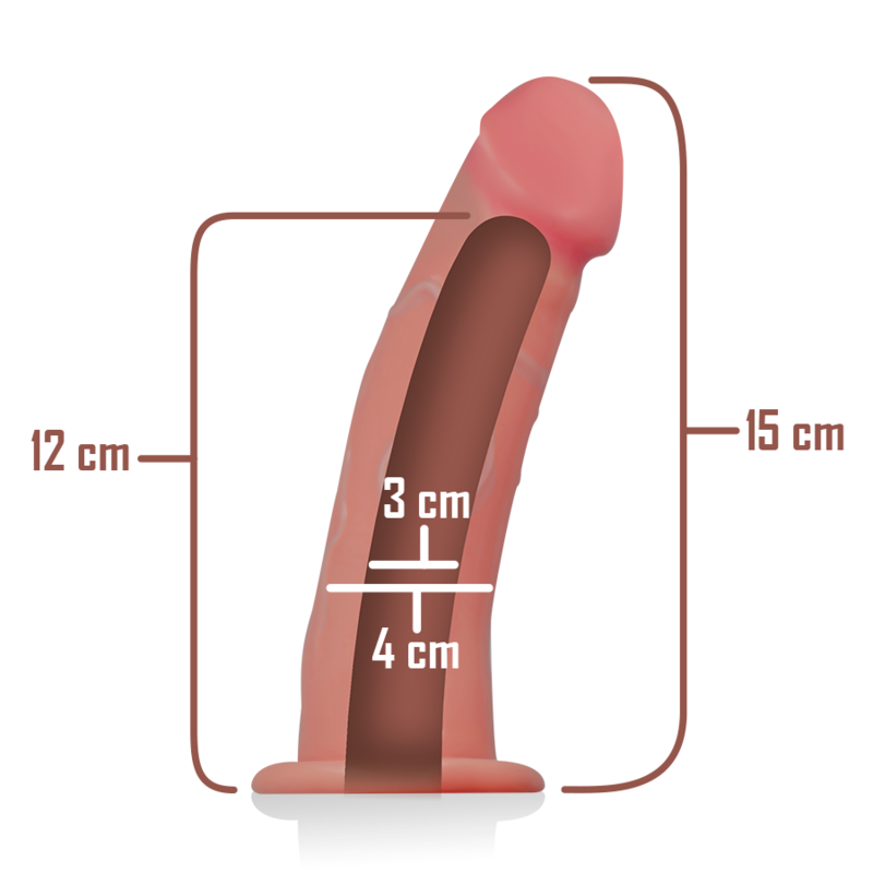 INTENSE - HARNAIS CREUX AVEC GODE 16 X 3 CM