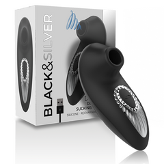 BLACK&amp;SILVER - DRAKE DELUXE VIBRADOR CHUPADORA SILICONA RECARGABLE NEGRO