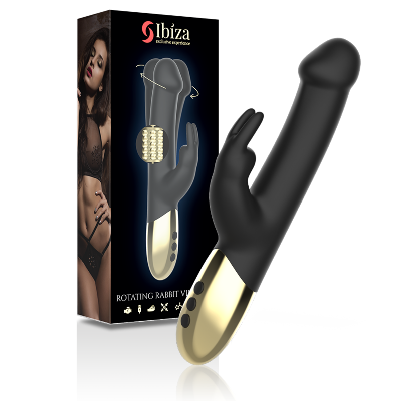 IBIZA - VIBRADOR CONEJO GIRATORIO