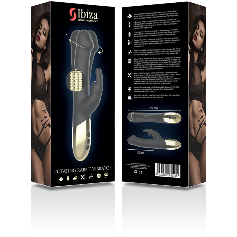 IBIZA - VIBRADOR CONEJO GIRATORIO