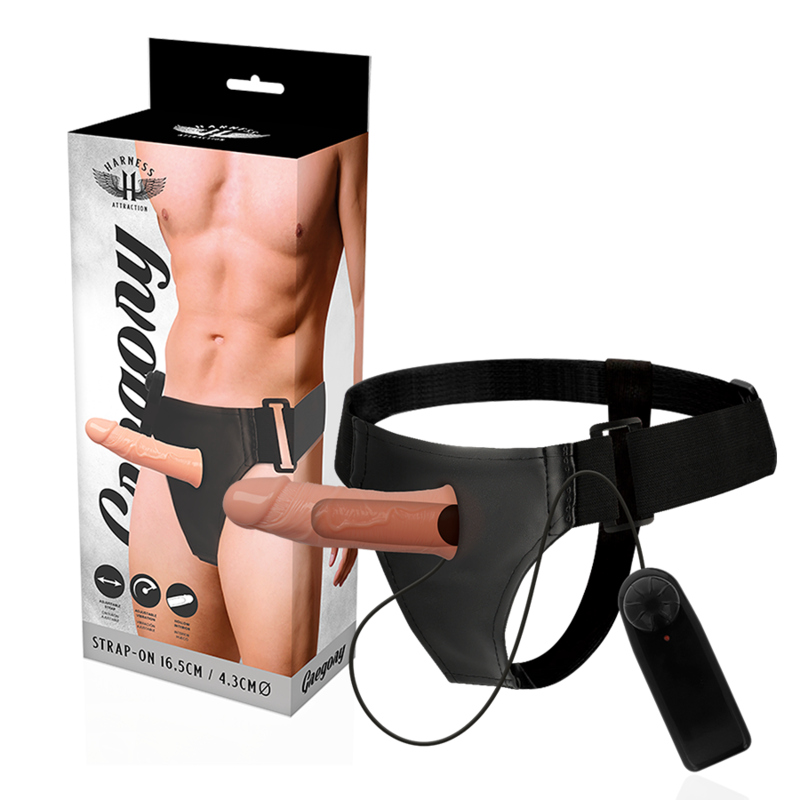 HARNESS ATTRACTION - GREGORY HOLLOW REINS WITH VIBRATOR 16.5 CM -O- 4.3 CM