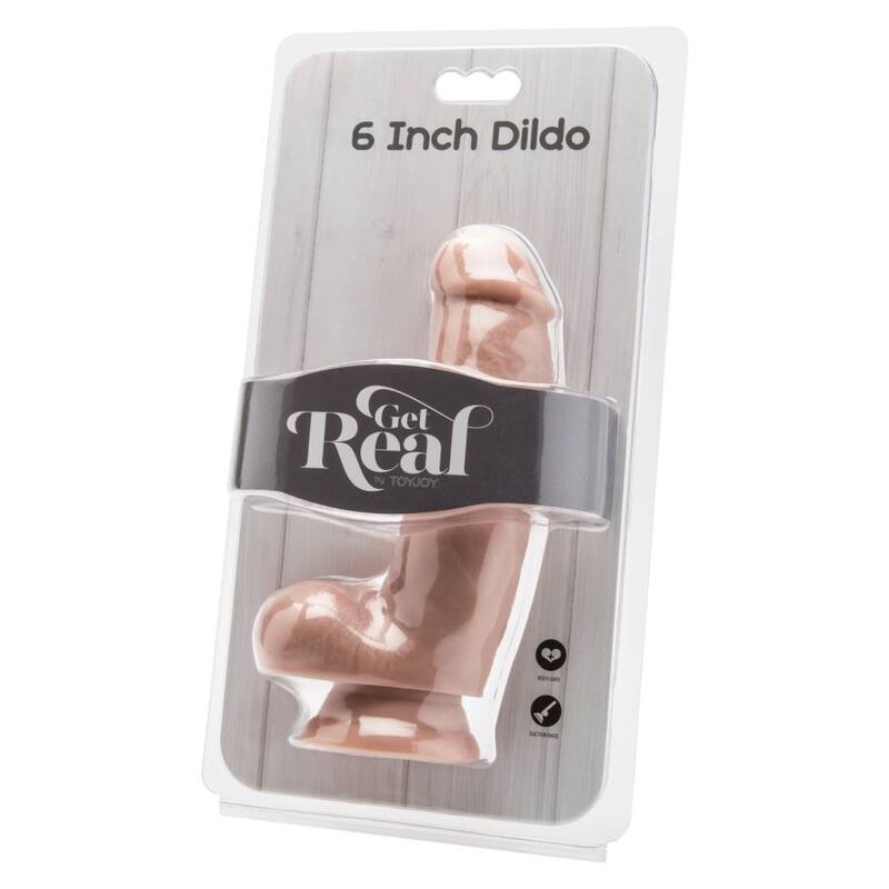 GET REAL - 12 CM DILDO WITH SKIN BALLS