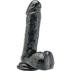 GET REAL - DILDO DE 18 CM CON BOLAS NEGRAS