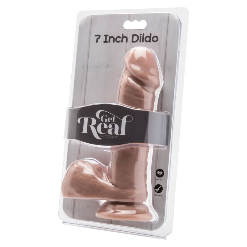 GET REAL - 18 CM DILDO WITH SKIN BALLS