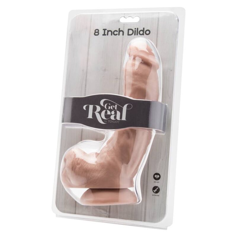 GET REAL - 20.5 CM DILDO WITH SKIN BALLS