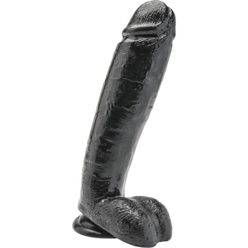 GET REAL - DILDO DE 25,5 CM CON BOLAS NEGRAS