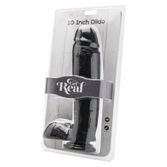 GET REAL - DILDO DE 25,5 CM CON BOLAS NEGRAS