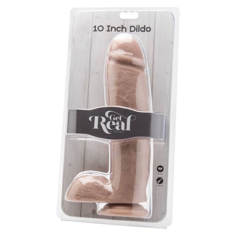 GET REAL - 25.5 CM DILDO WITH SKIN BALLS