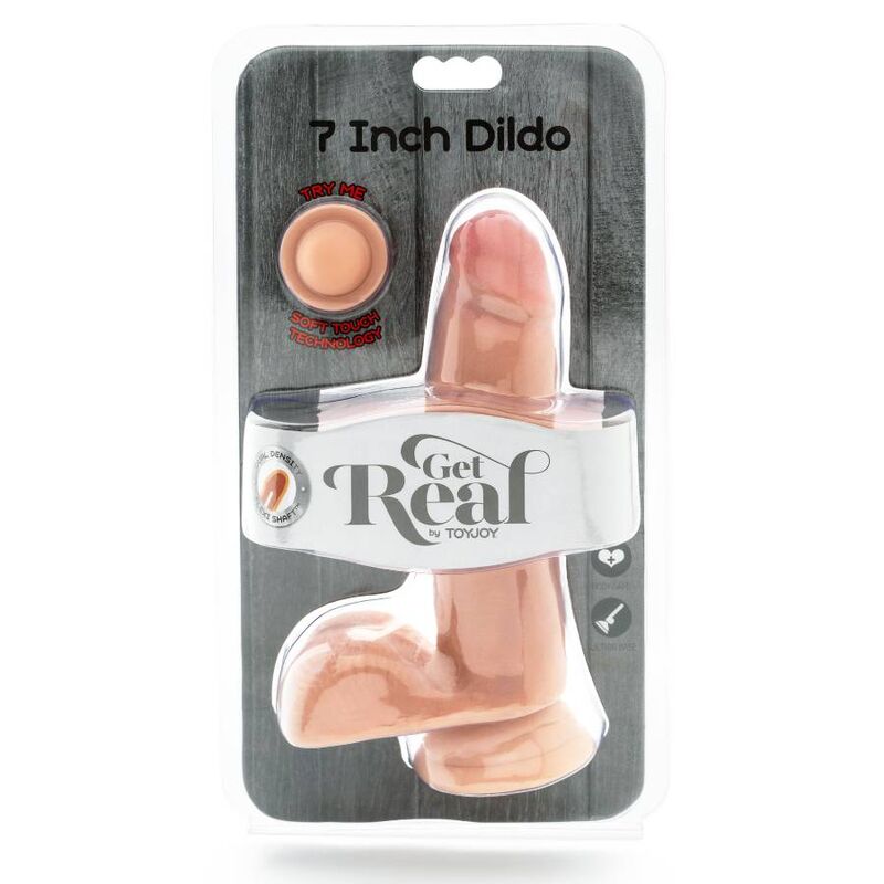 GET REAL - DOUBLE DENSITY DILDO 12 CM SKIN BALLS