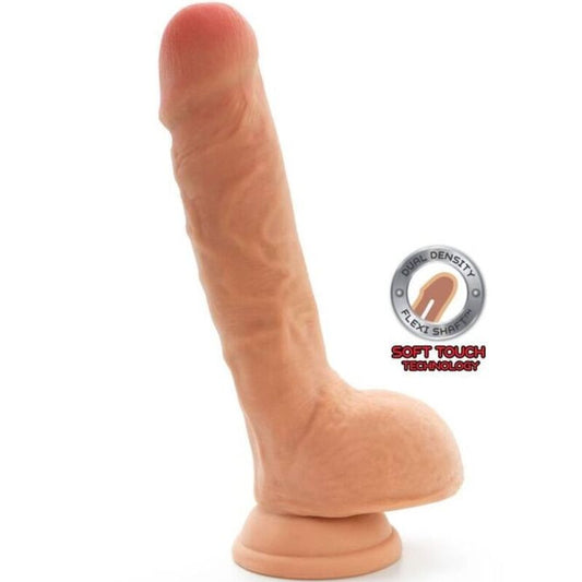 GET REAL - DOUBLE DENSITY DILDO 18 CM SKIN BALLS