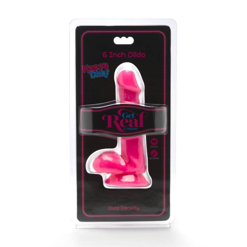 GET REAL - HAPPY DICKS 12 CM PINK BALL DILDO