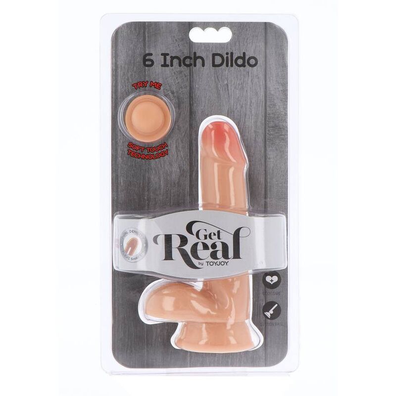 GET REAL - DOUBLE DENSITY DILDO 17 CM SKIN BALLS