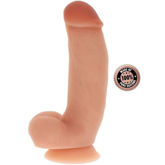 GET REAL - 18 CM SILICONE DILDO WITH SKIN BALLS