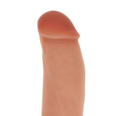 GET REAL - DILDO DE SILICONA DE 18 CM CON BOLAS DE PIEL