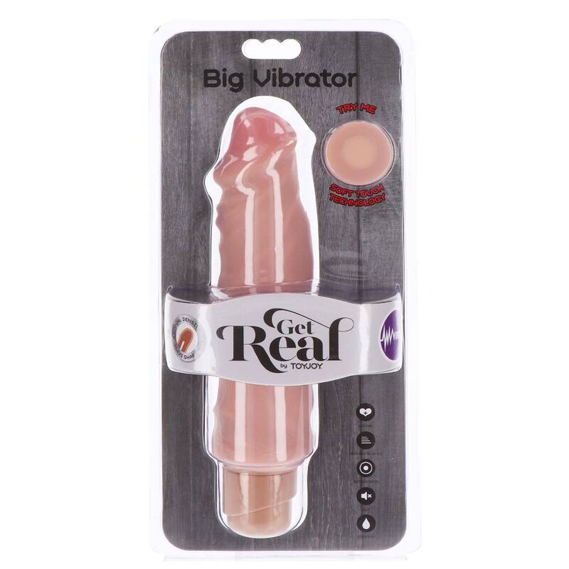 GET REAL - LARGE DUAL DENSITY VIBRATOR 20.5 CM SKIN