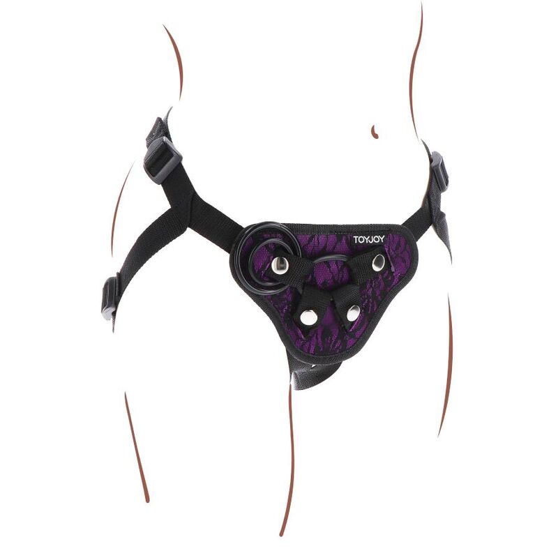 GET REAL - HARNAIS EN DENTELLE  STRAP-ON VIOLET