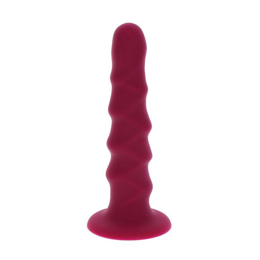 GET REAL - 12 CM RED RIBBED DONG