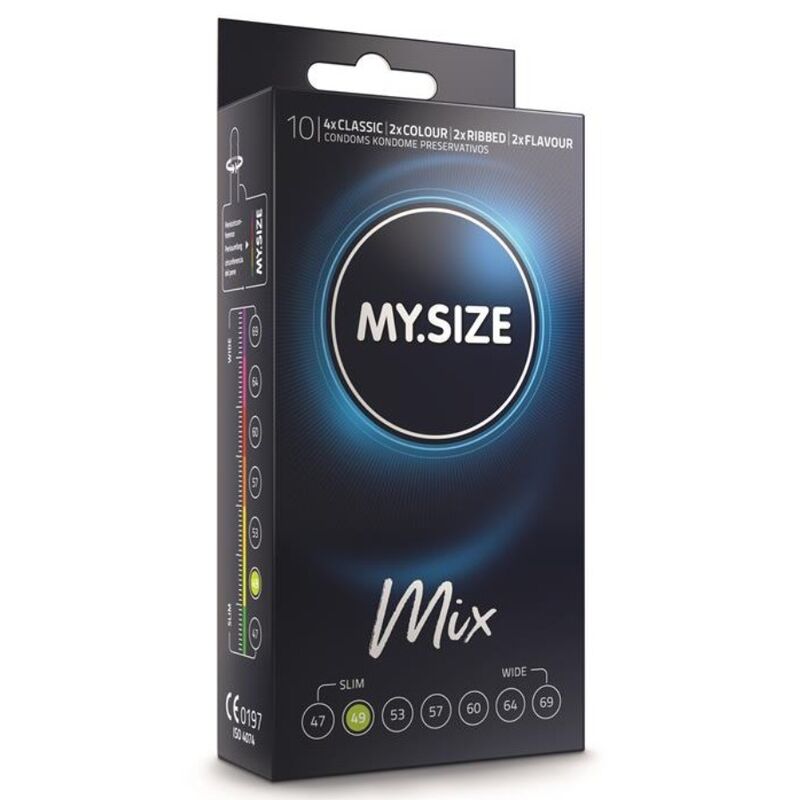 MY SIZE - MIX CONDOMS 49 MM 10 UNITS