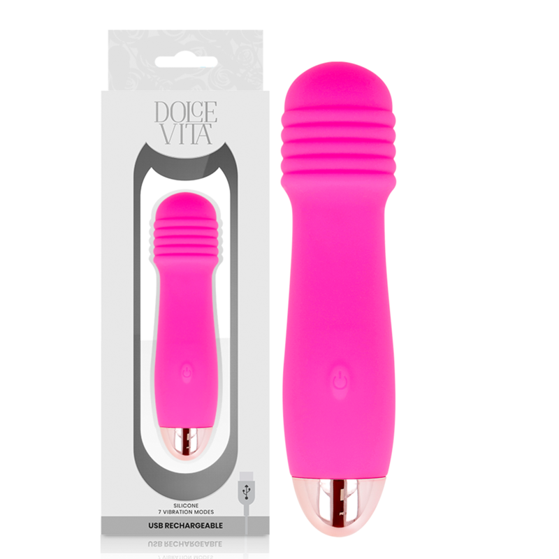 DOLCE VITA - TRES VIBRADOR RECARGABLE ROSA 7 VELOCIDADES