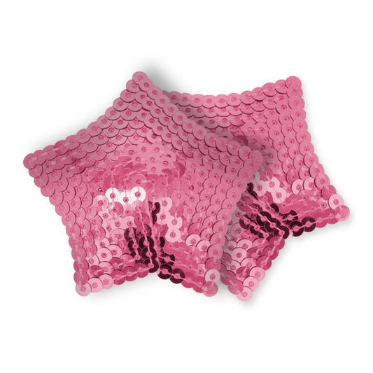 OHMAMA FETISH - COUVRE-TETON ETOILE A SEQUINS ROSE