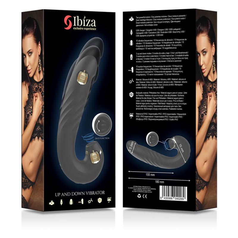 IBIZA - CLIP UP &amp; DOWN + VIBRADOR + VENTOSA CLITORIS