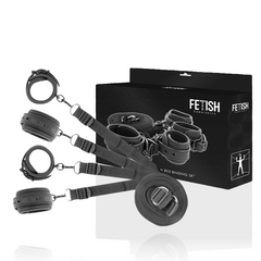 FETISH SUBMISSIVE - SET DE ESPOSAS Y FIJACIONES FORRADAS DE NOPRENE