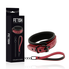 FETISH SUBMISSIVE DARK ROOM - NEOPRENE LINING CHAIN ​​COLLAR