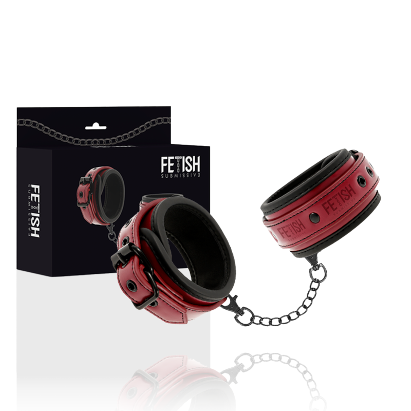 FETISH SUBMISSIVE DARK ROOM - ESPOSAS DE PIEL VEGANA CON FORRO DE NEOPRENO