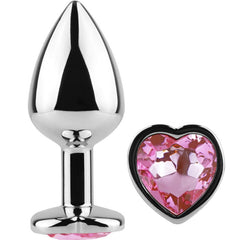 SECRETPLAY - METAL ANAL PLUG FUCHSIA HEART SMALL SIZE 7 CM