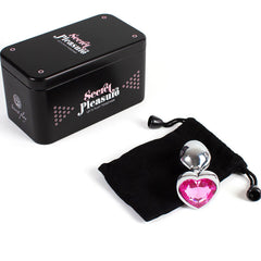 SECRETPLAY - METAL ANAL PLUG FUCHSIA HEART SMALL SIZE 7 CM