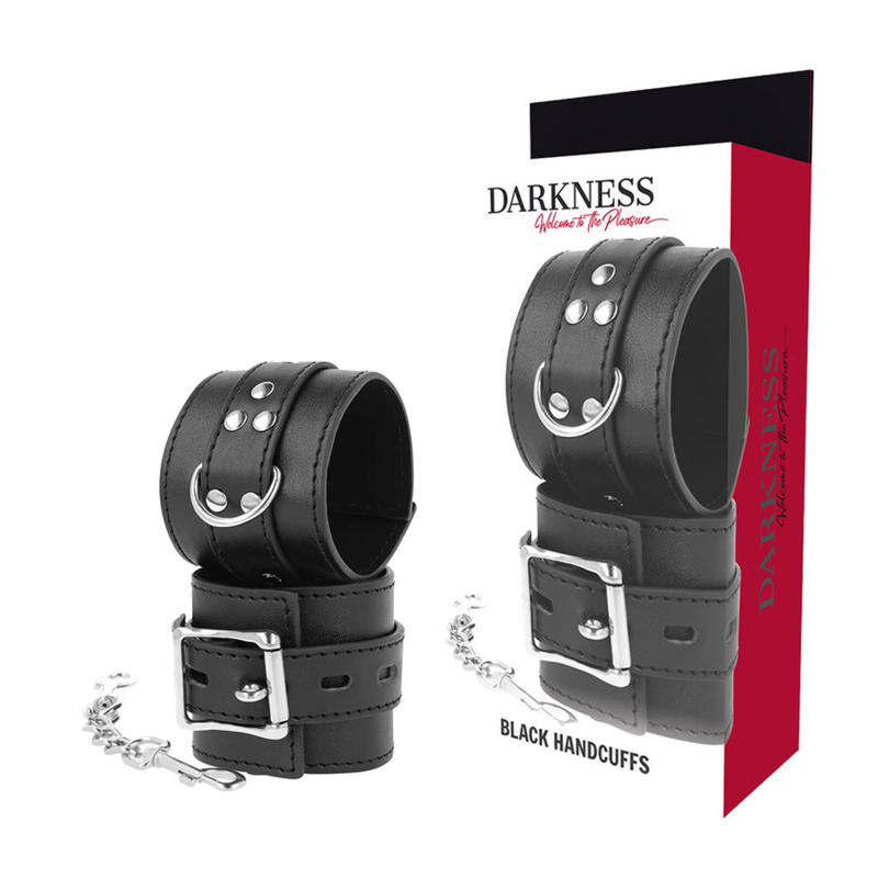 DARKNESS - MENOTTES EN CUIR NOIR