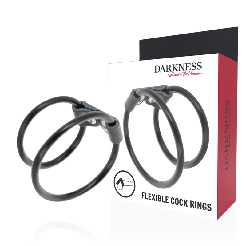 DARKNESS - ANILLO DOBLE FLEXIBLE PARA EL PENE